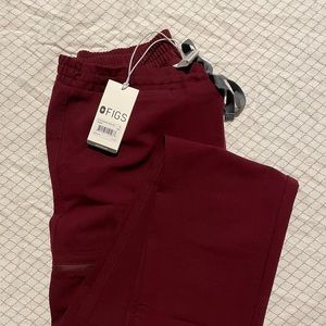 Figs Burgundy Yola Pants